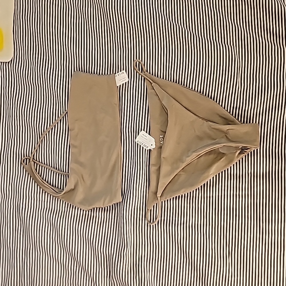 Jade Swim - Tan Bikini - Brand New - Top Size XS - Bottom Size M